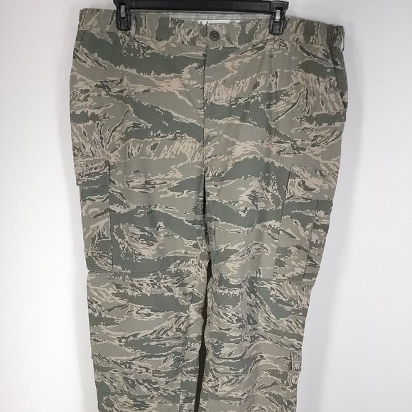 Military Trousers Ripstop Man's Utility 44L Button Fly Air Force Camouflage